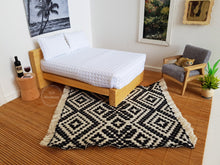 Load image into Gallery viewer, Black and Cream Reversible Rug - 2 Sizes