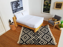 Load image into Gallery viewer, Black and Cream Reversible Rug - 2 Sizes