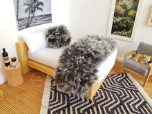 Load image into Gallery viewer, Fluffy Black Bed Runner and Cushion Set