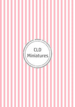 Load image into Gallery viewer, Printable Dollhouse Pink and White Stripe Wallpaper