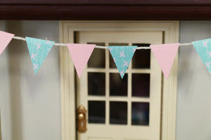 Pink and Teal Bunting