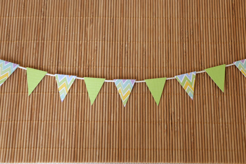 Green Chevron Bunting