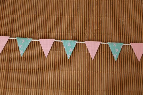 Pink and Teal Bunting