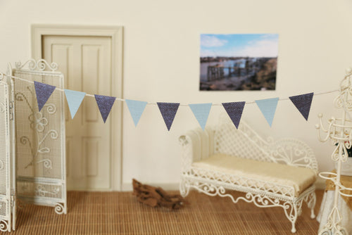 Mini Blue Denim Look Bunting