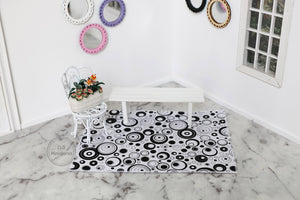 Black and White Circles Rug