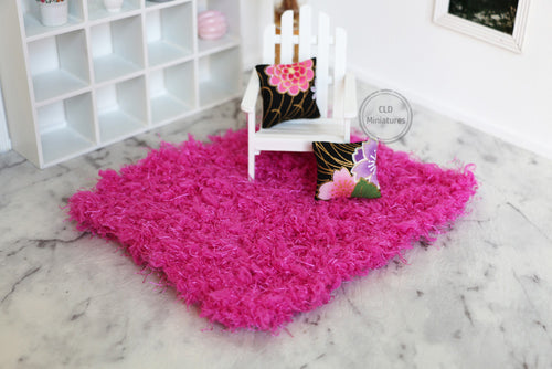 Hot Pink Knitted Blanket