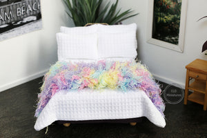 Fluffy Knitted Bed Runner - 10 Colours