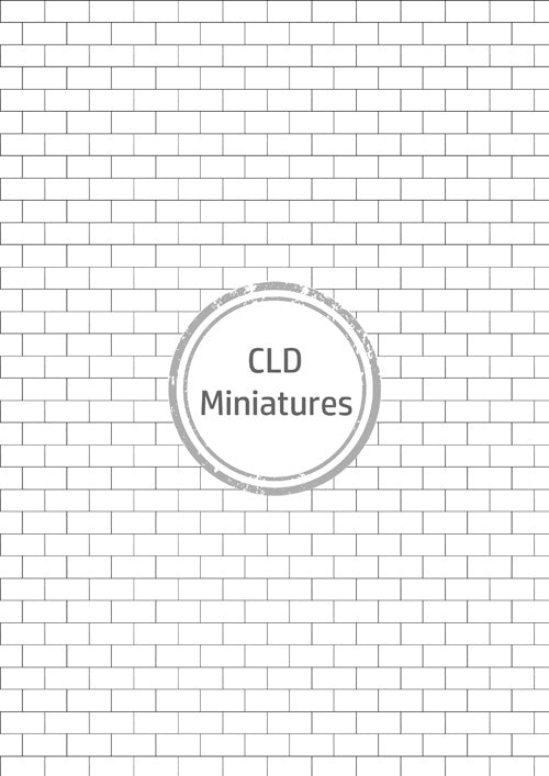 Printable Dollhouse White Subway Tiles